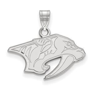 10k White Gold NHL Nashville Predators Small Pendant